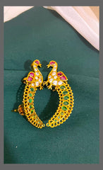 Peacock Ear Cuff In Nakshi - NE00518