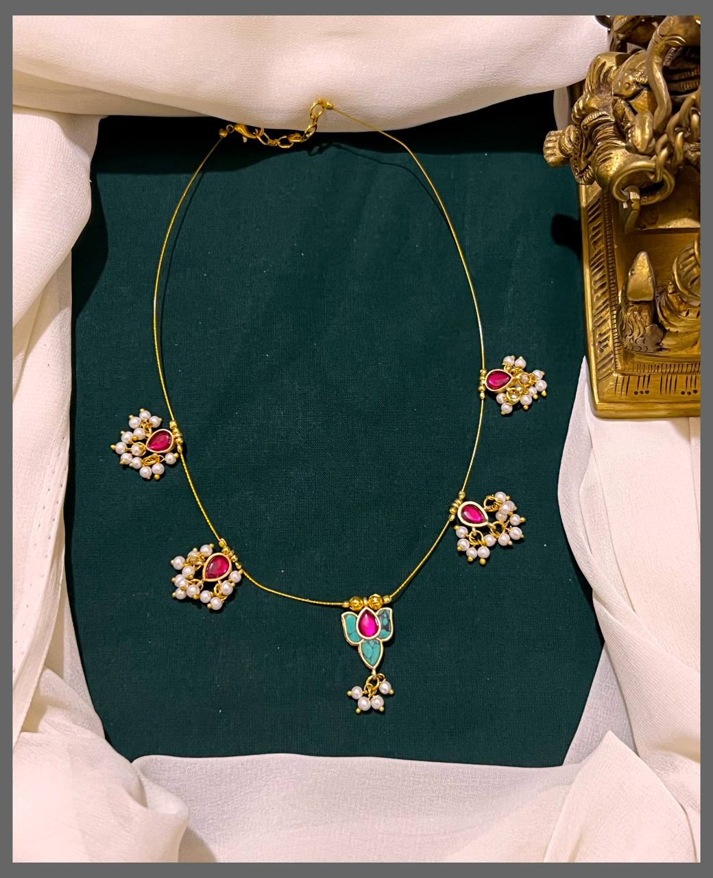 Invisible Chain With Lotus Pendent - KN00487