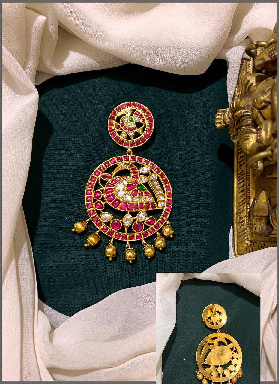 Ruby Kundan Pendent - KP00168