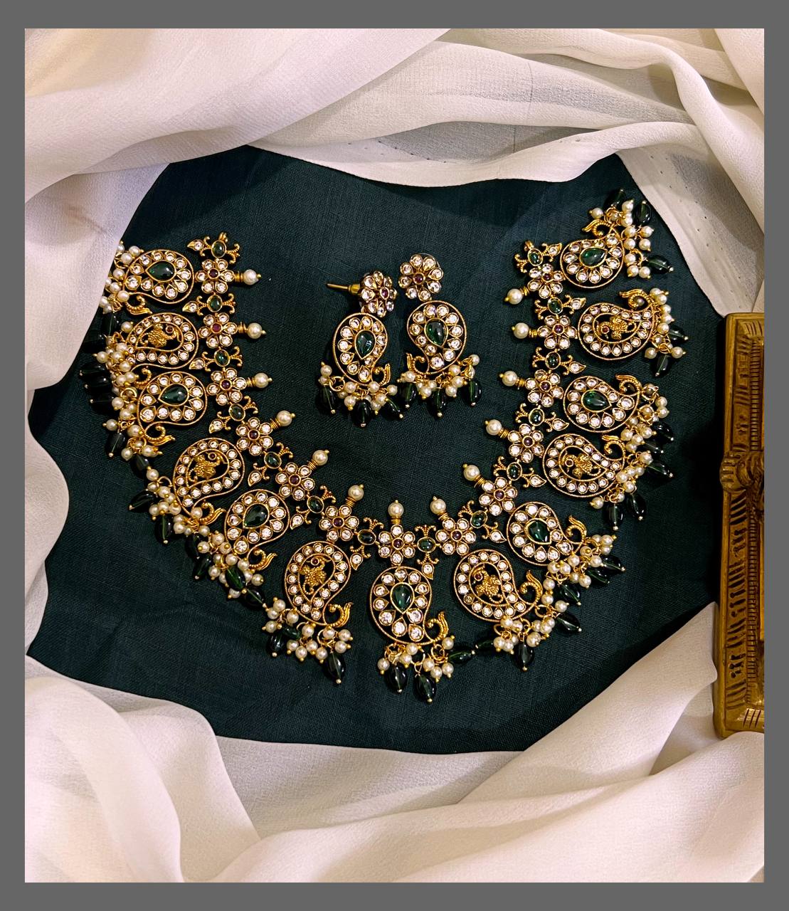 Beautiful Mango Necklace In Nakshi - NN00528