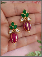 Beautiful Stone Stud With Bead - KE00510