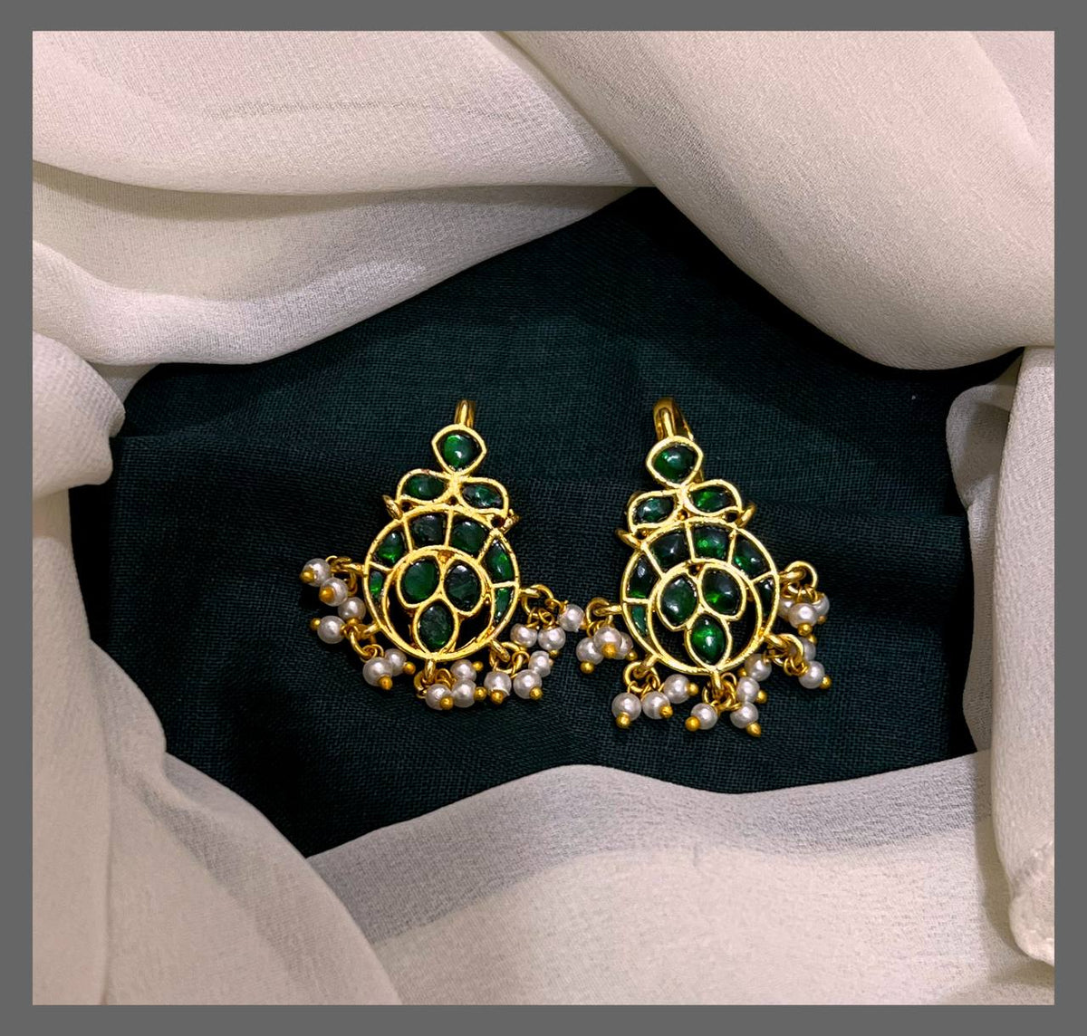 Emerald Bugadi With Pearls - BU00151