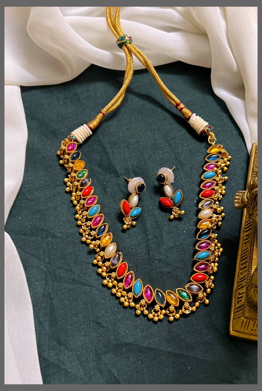 Double Side Nakshi Necklace - NN00699