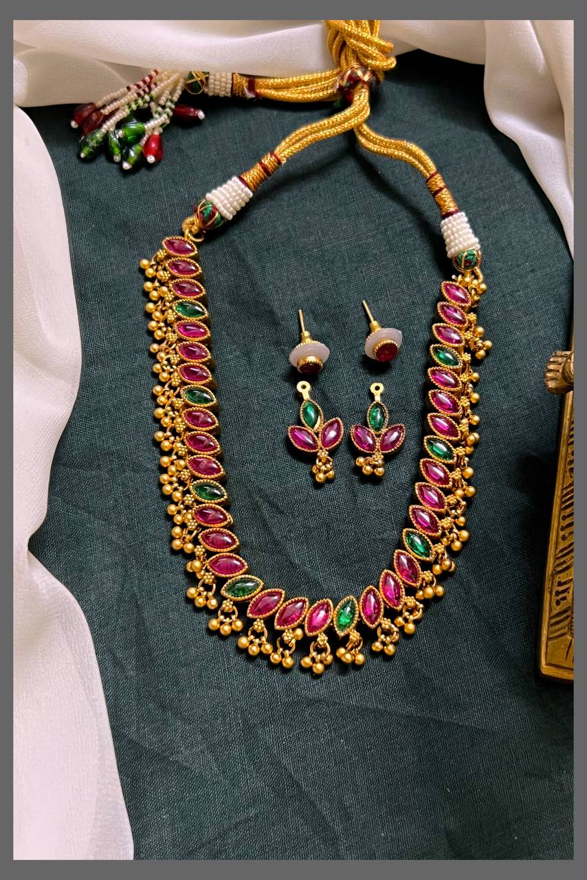 Double Side Nakshi Necklace - NN00699
