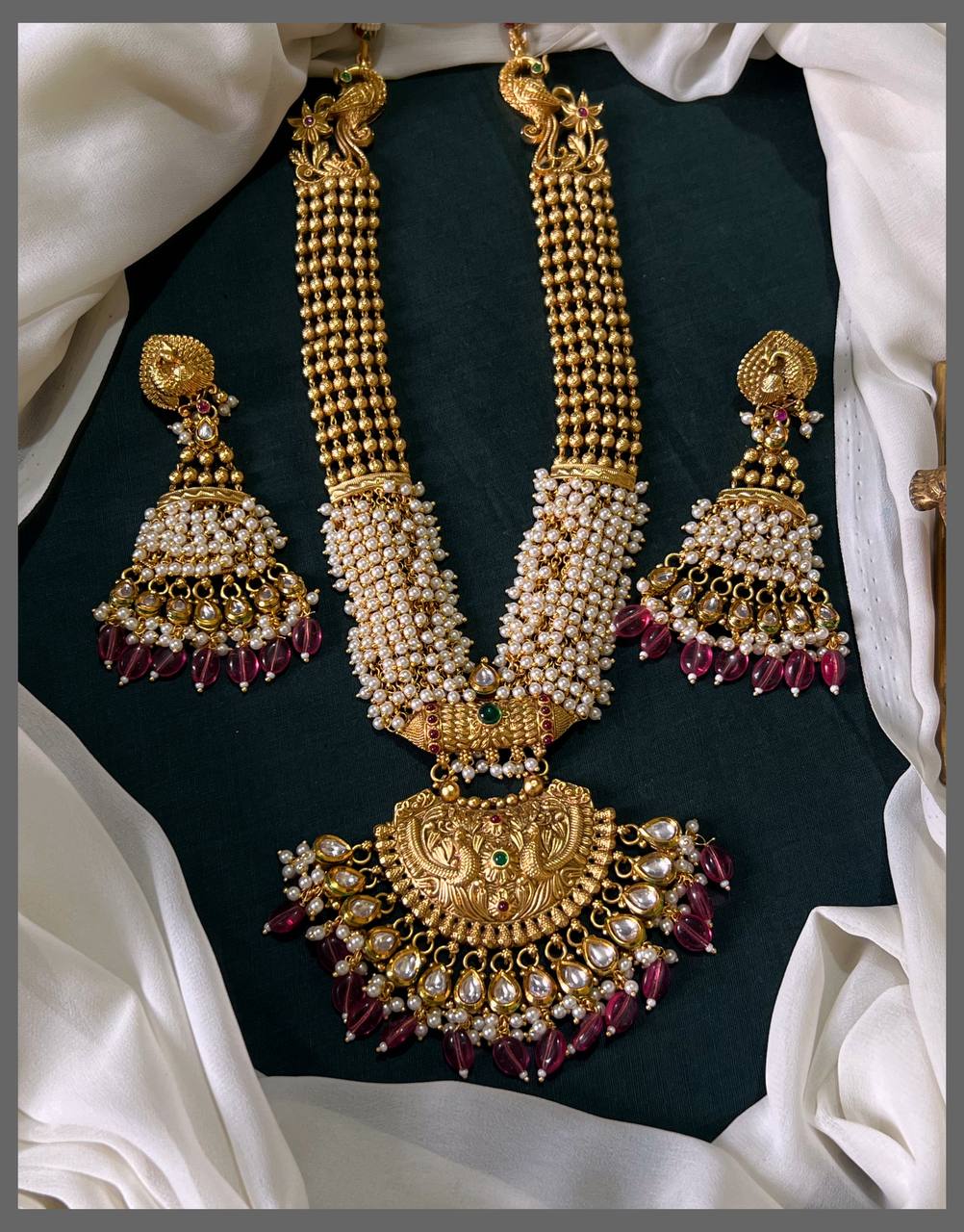 Elegant Nakshi Haram With Earrings - NH00369