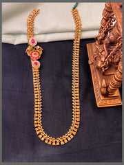 Peacock Haram With Side Kundan Pendant - KH00342