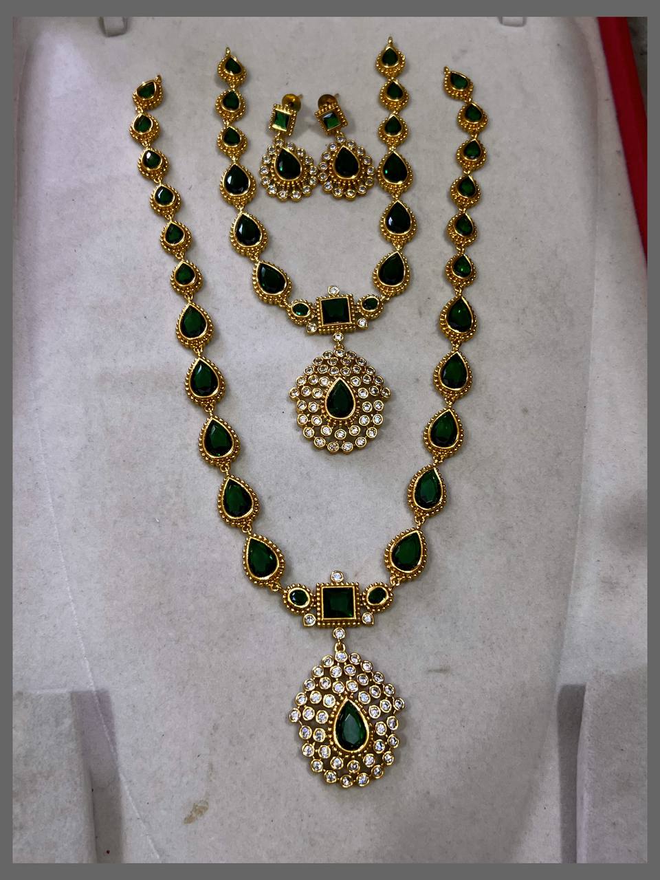 Emeral Stone  Nakshi Bridal Combo - BR0059