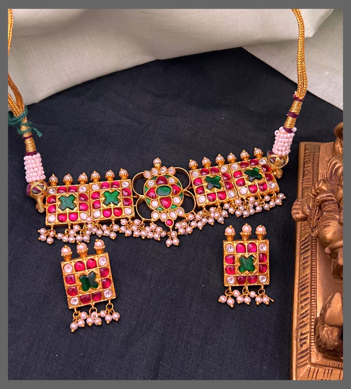 Multicolour Kundan Choker - KN00559