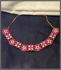 Beautiful Flower Kundan Necklace - KN00567