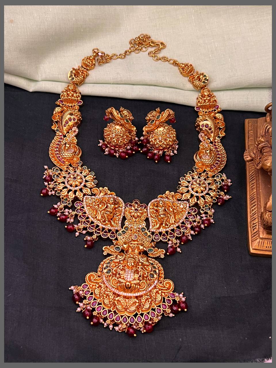 Beautiful Lakshmi Haram In Nakshi - NH00377