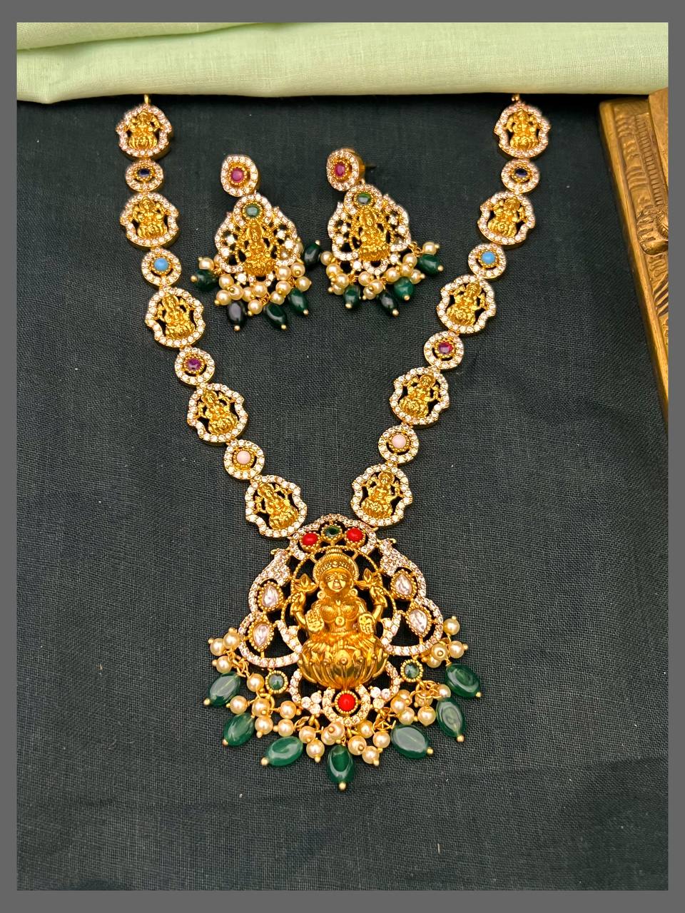 Beautiful Lakshmi Necklace In Nakshi - NN00802