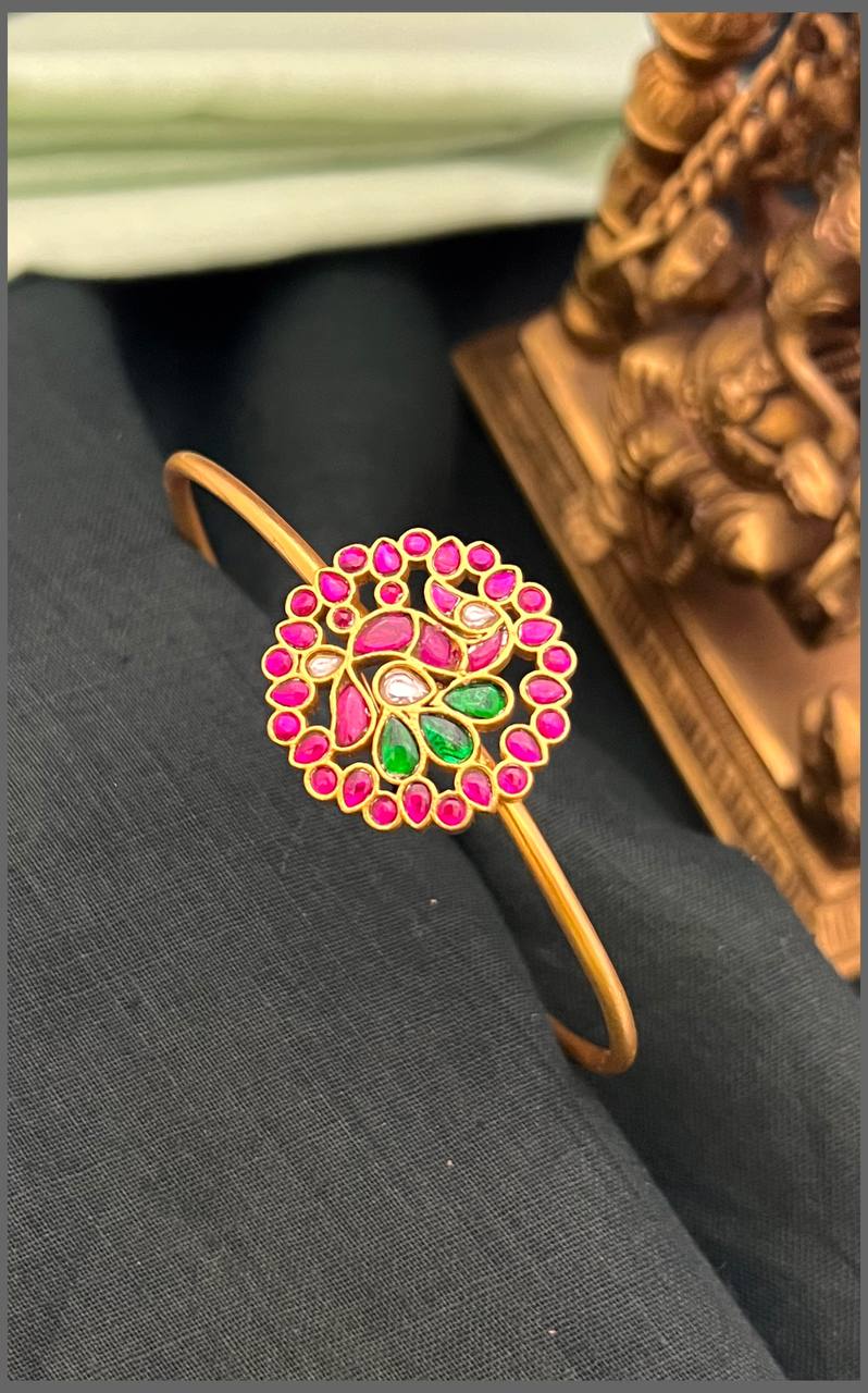 Peacock Kundan Bracelet - BG00406