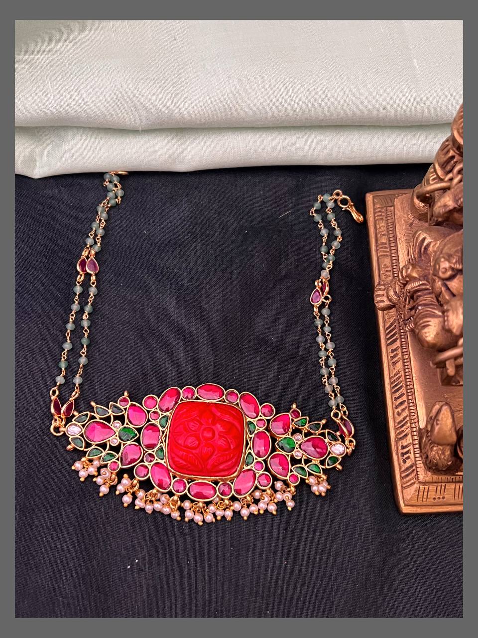 Multicolor Kundan Choker - KN00373