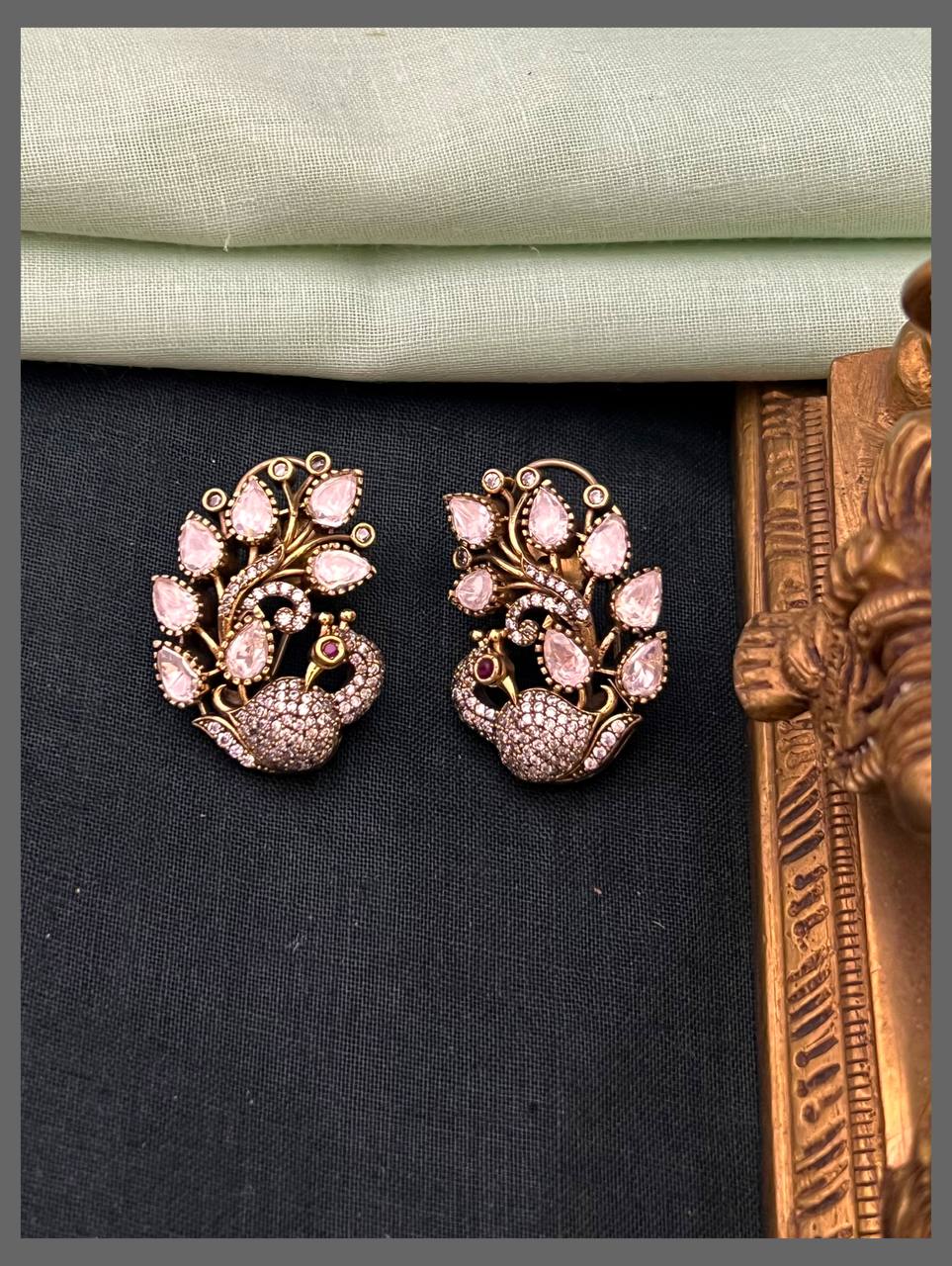 Peacock Earrings In Victorian - VE00230