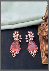 Elegant Peacock Earrings In Diamond - DE0020