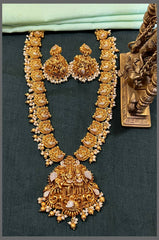 Beautiful Nakshi Haram With Radha Krishna Pendant - NH00390