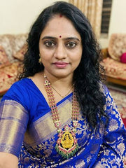 Jadau 3 liner Gold Finish Lakshmi Haram - KH00345