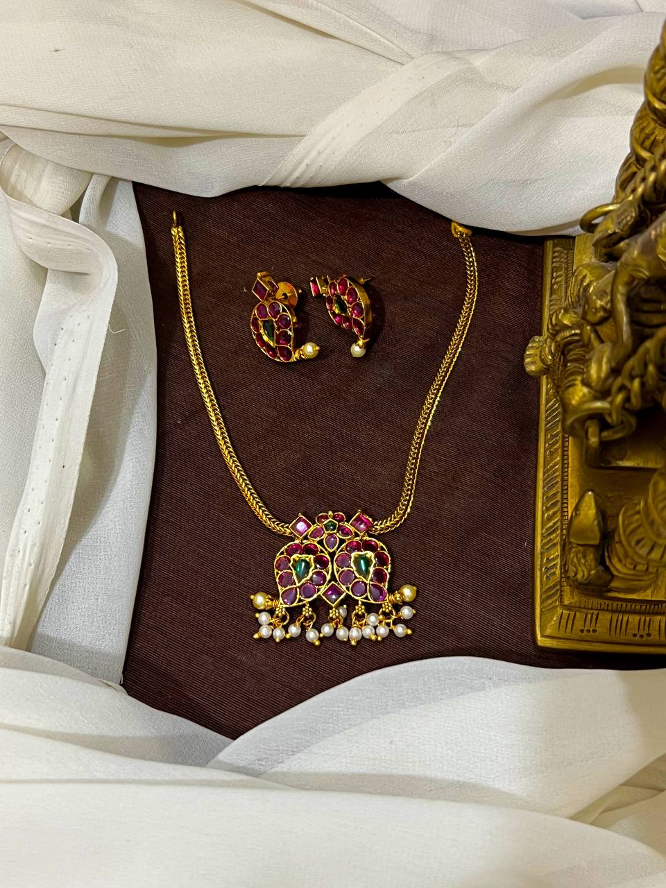 Nakshi Nanu Chain With Mango Pendant - NN0039