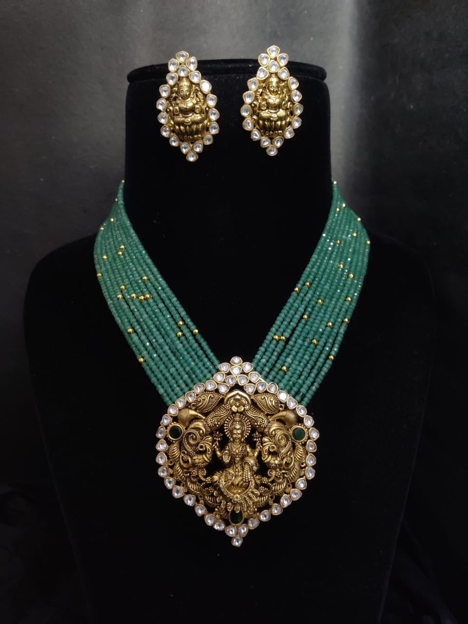 Emerald Lakshmi Long Haram - HJ0014