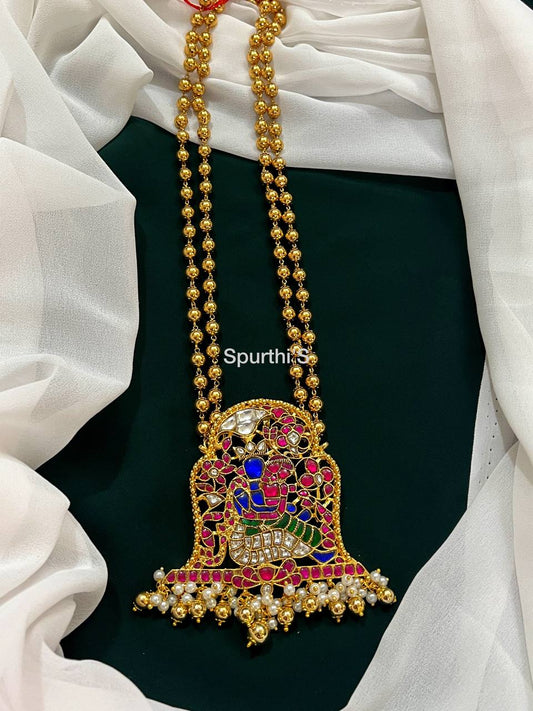 Kundan Haram with Pendant - HJ0008