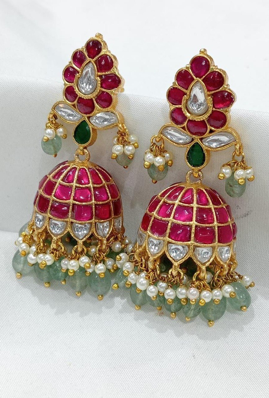 Jadau Kundan Jhumkis - KE0046