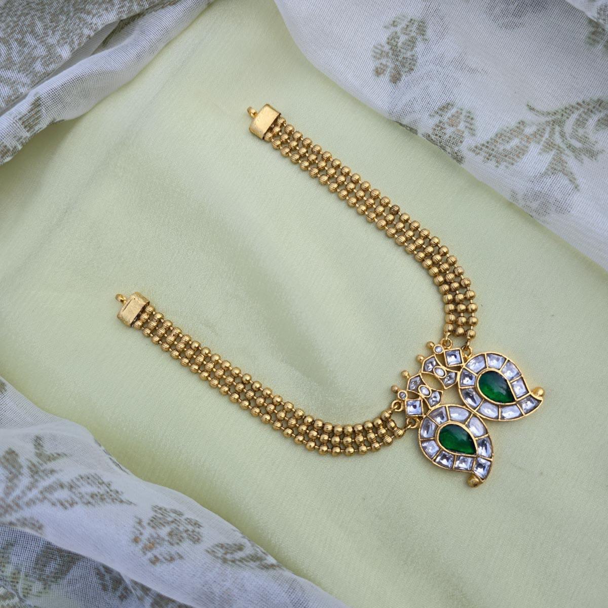 Jadau Kundan white Mango Necklace – NK0064