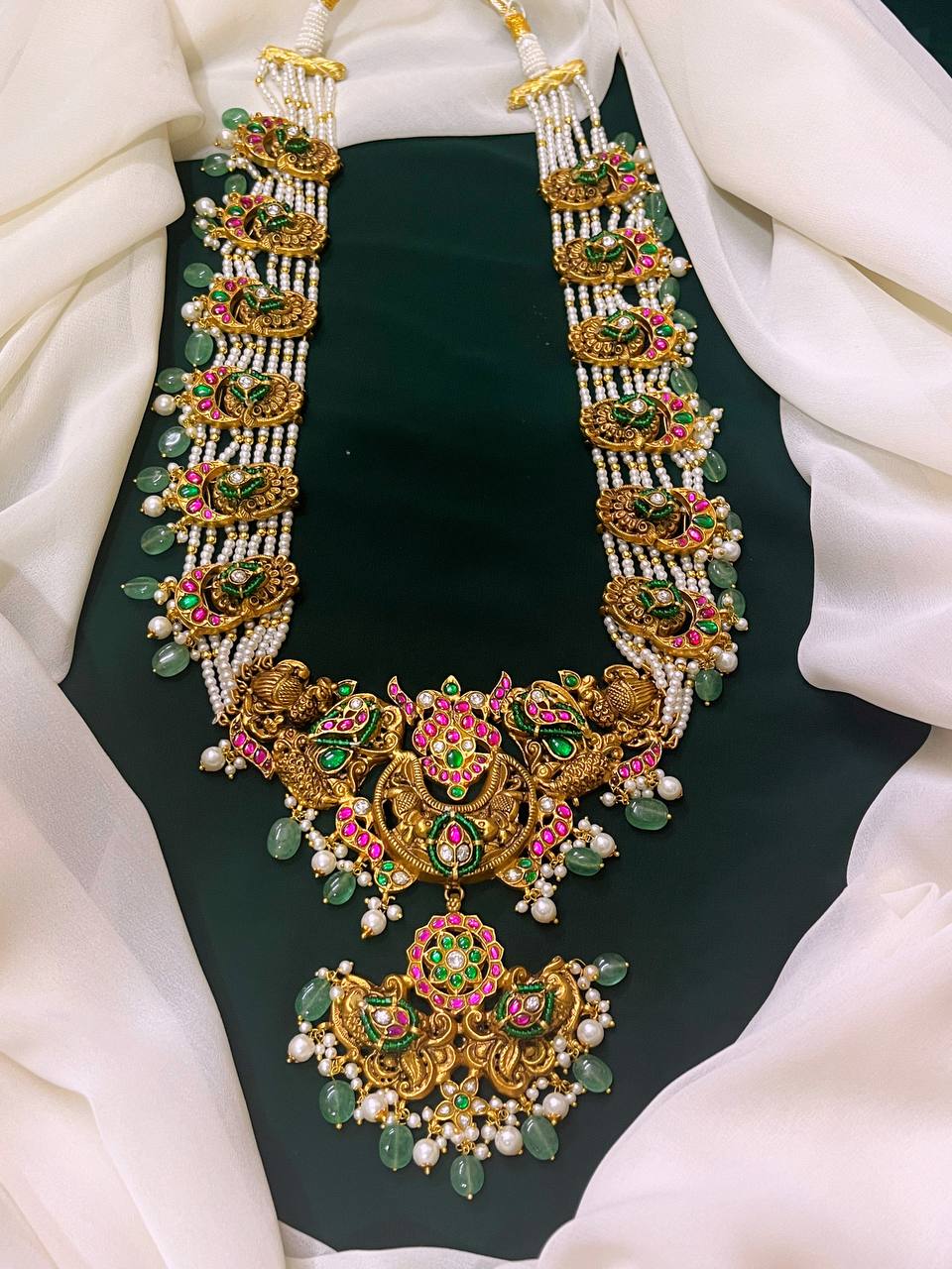 Pearl Kundan Long Haram - KH001