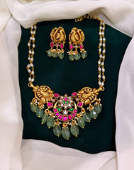 Kundan Mini Choker With pearls - KN0034