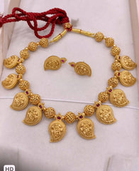Red Dori With Mango Dollar and Earrings - NN00125