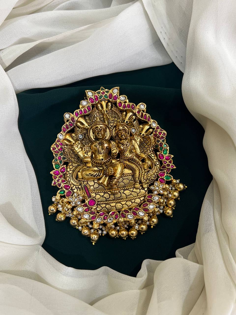 Shiva Parvathi Jadau Pendant - KP002