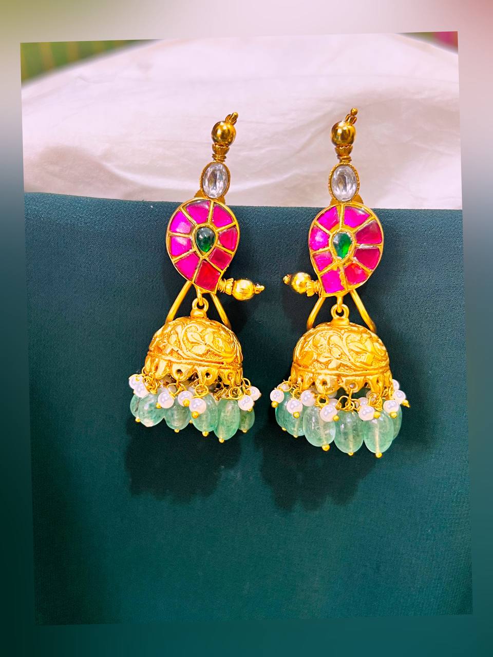 Mango Stud Jadau Jhumka KE00128 - Main Image