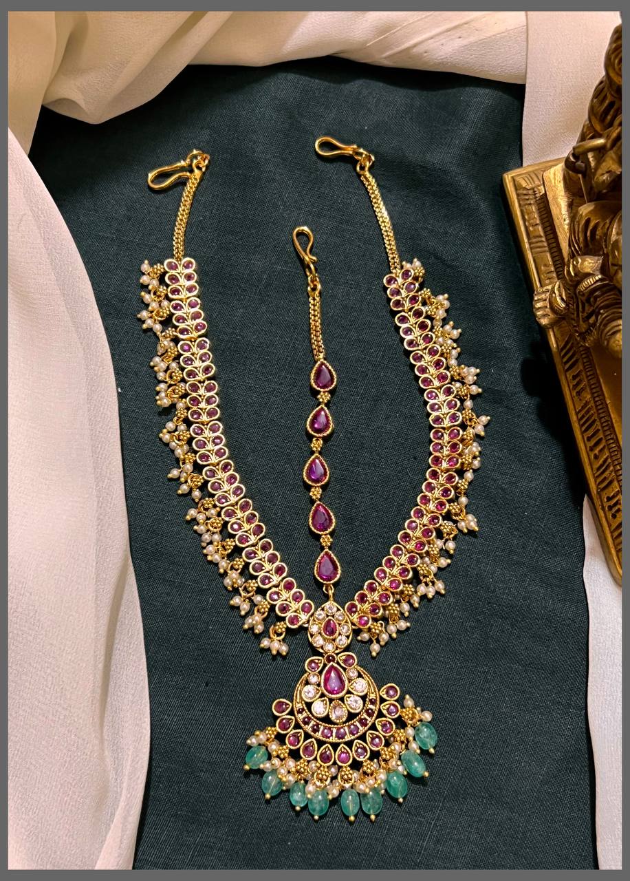 Nakshi Hair Accessory Emerald  - HA00161