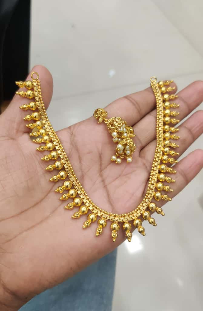 Elegant Nakshi Necklace with Earings - NN00695