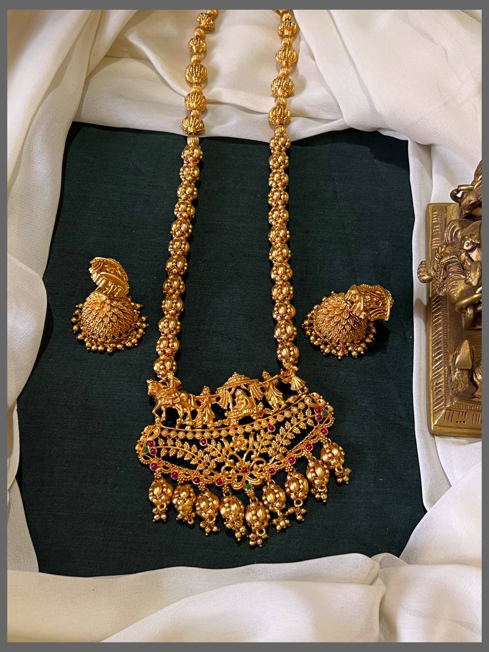 Elegant Nakshi Haram with Jhumka Earrings – NH00360
