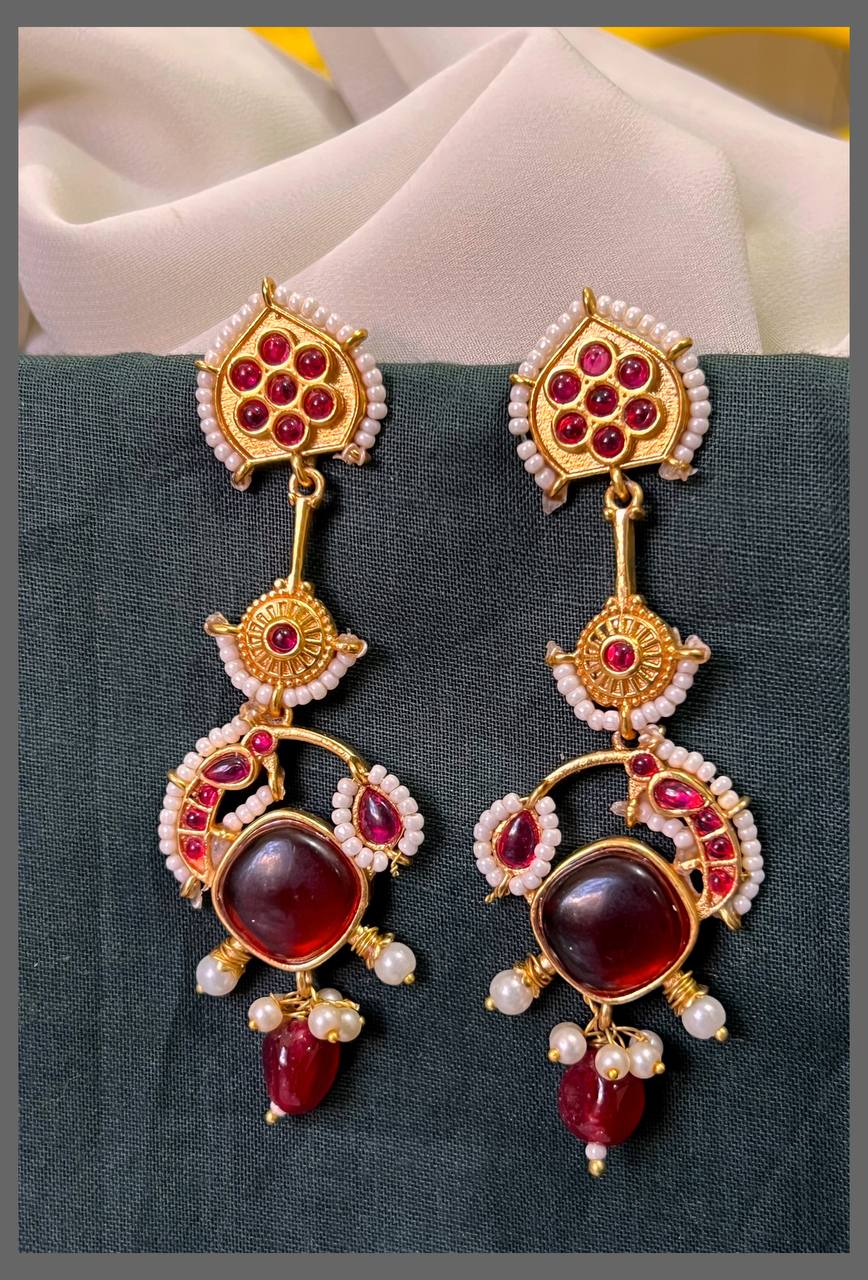 Beautiful Kundan Earrings in Multi Color– KE00535