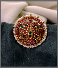 Attractive Multicolor Kempu StoneHair Accessory (Jada Billa) – HA00181