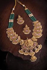 Emerald Nakshi Lakshmi Bridal Set - PB00371