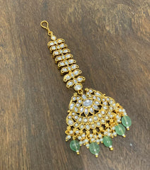 White Stone Maang Tikka - HA00142