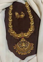 Nakshi Rani Haram Long With Earrings - NH00104