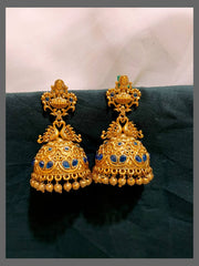 Lakshmi and Peacock Earring Jhumki in Nakshi - NE00549