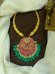 Jadau Pendant with Kante Set - KN00668