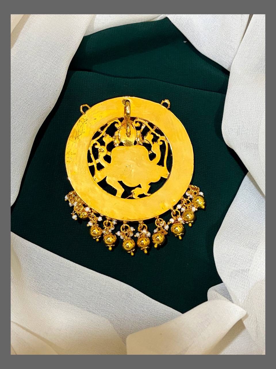 Lord Ganesh Pendent in kundan - KP0078