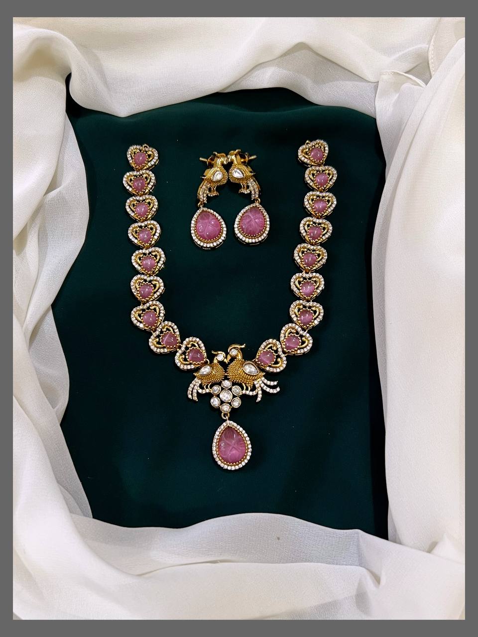 Victorian Peacock Sets With Earrings - VN0081