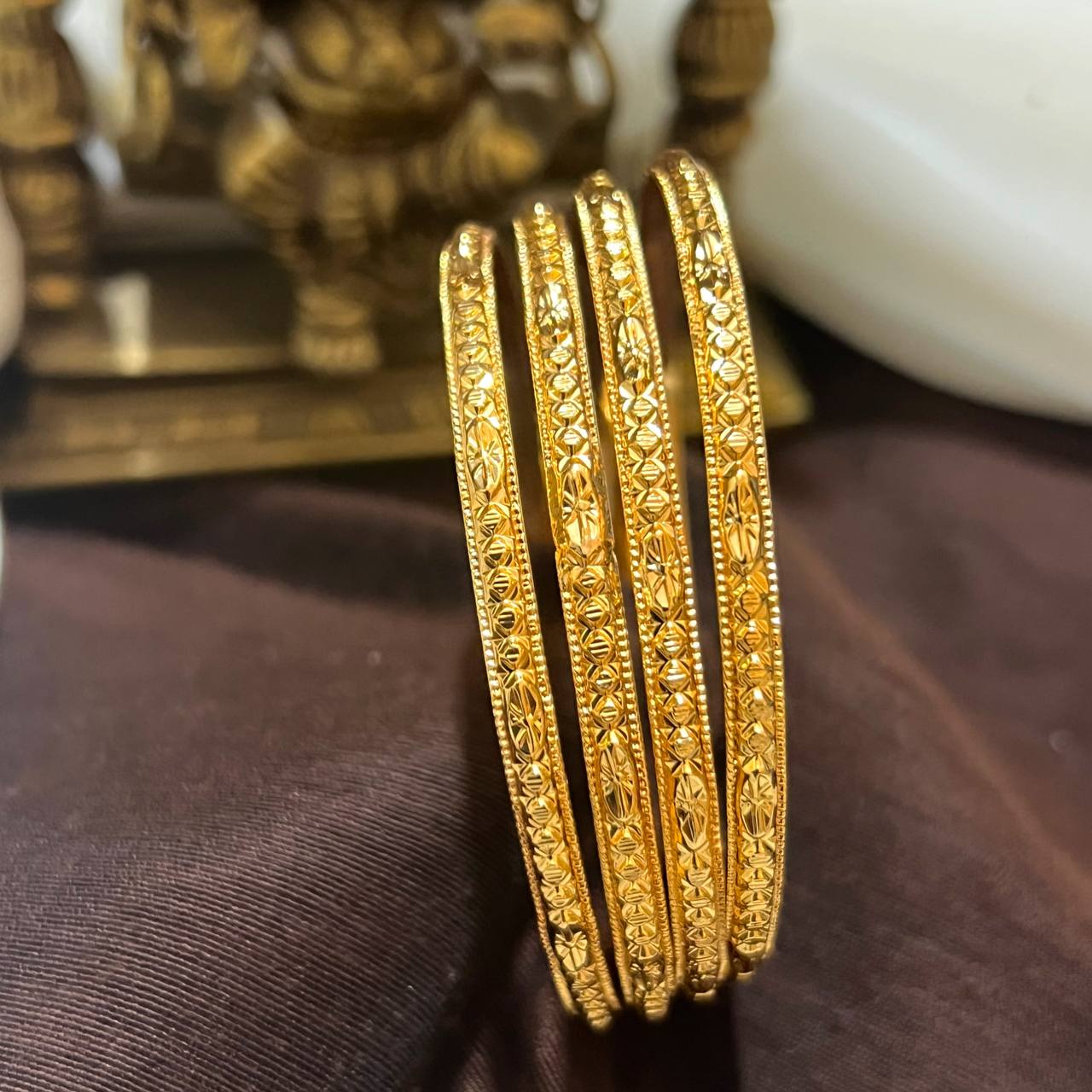 Gold Polish Bangles - BG00703