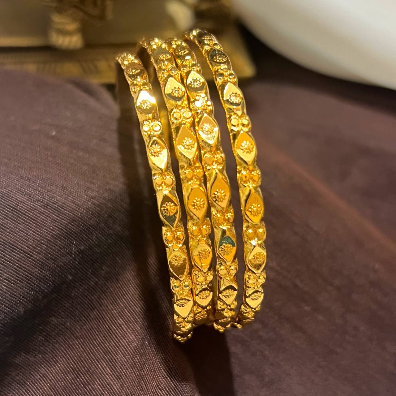 Gold Polish Bangles - BG00703
