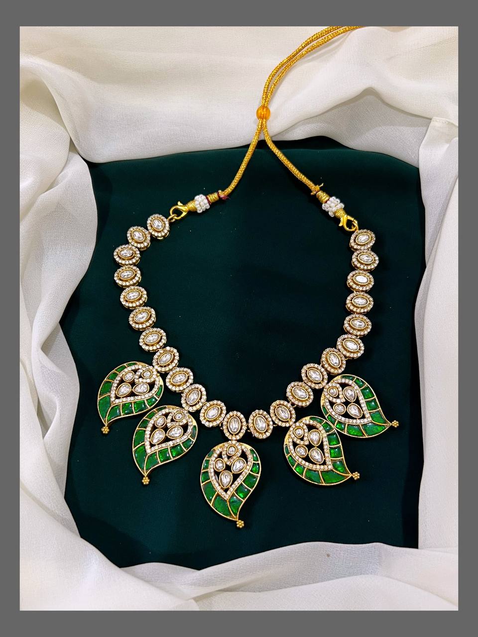 Jadau Mango Necklace And Mangoes - KN00273
