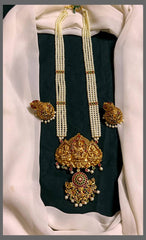 White Pearl Haram with Kundan Pendant - PB00302