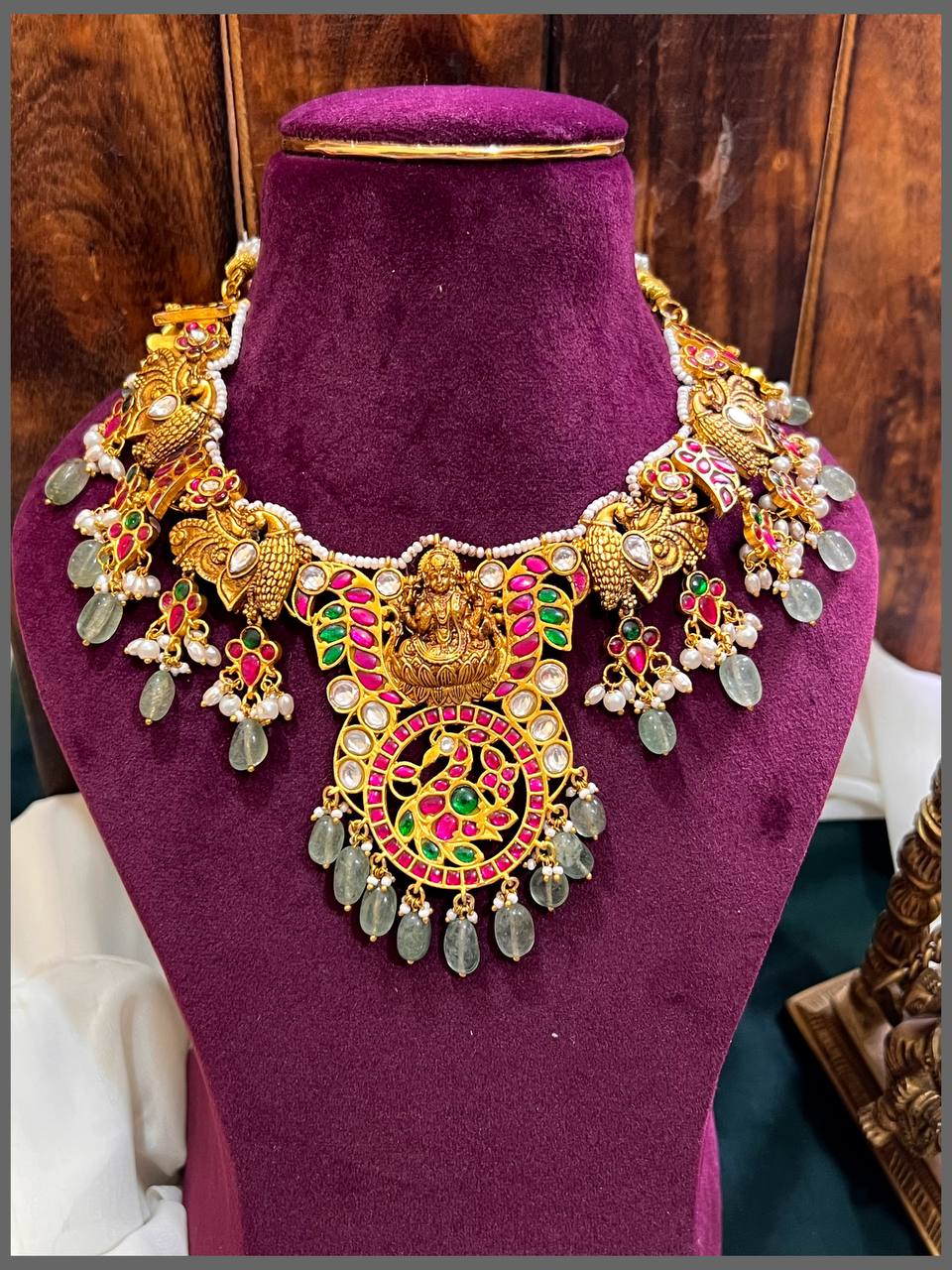 Silver Replica Nakshi Jadau Set - KN00580