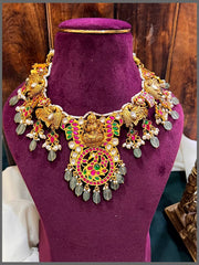 Silver Replica Nakshi Jadau Set - KN00580