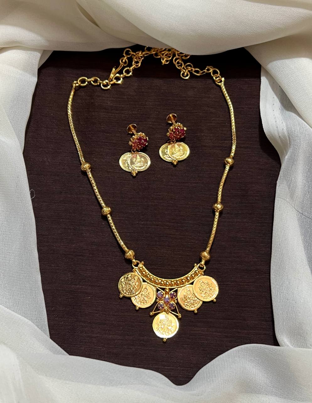 Micro Gold polish Cute Kasu Necklace - NN00963